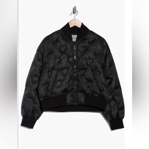 Hudson Jeans Black Padded Bomber Jacket